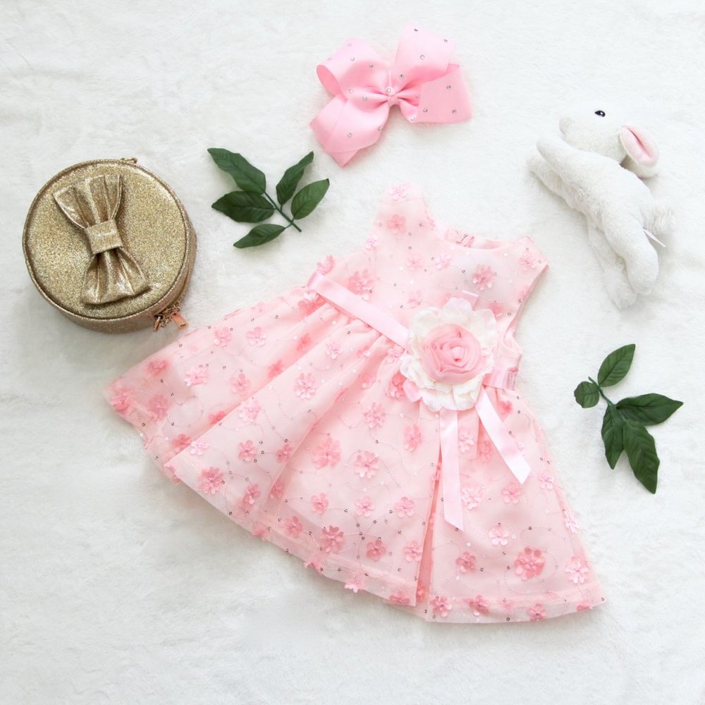 Blush Pink Flower Dress